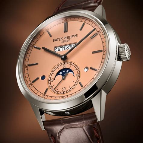 patek philippe perpetual calendar salmon|Patek Philippe 5236 salmon dial.